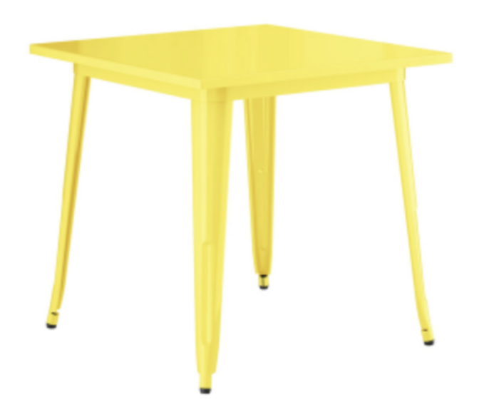 32"x32" Yellow Tolix Bistro Table